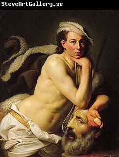 Johann Zoffany Self portrait as David with the head of Goliath,